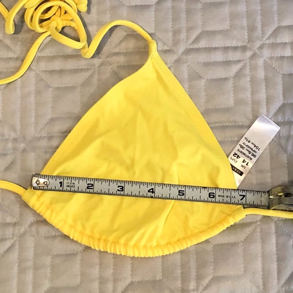 NWOT Lemon Triangle String Bikini Top - Picture 3 of 7